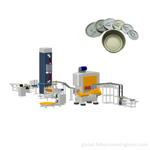 Aluminum Ring Pull Cap Making Machine Easy Open End Lid Making Machine Production Line Manufactory